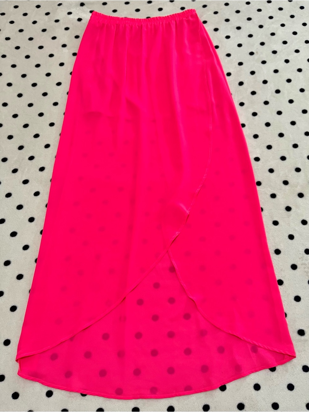 Lush Neon Pink Tulip Maxi Skirt Size M - Picture 2 of 8